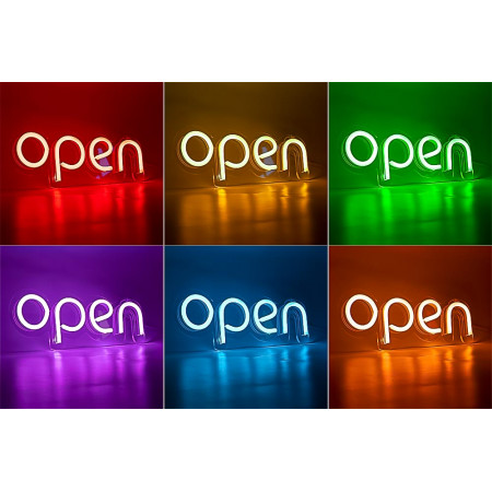 Купить Неоновая вывеска "OPEN" RGB синхронно вся вывеска (с контроллером)