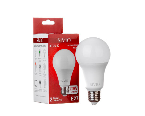Светодиодная лампа SIV-E27-A80-20W-4100K SIVIO