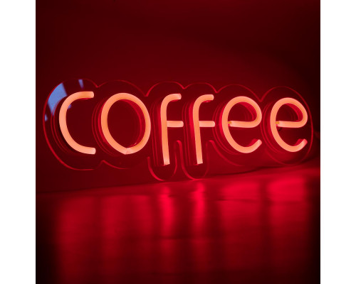 Неоновая вывеска "COFFEE" RED (с контроллером)