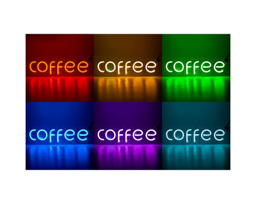 Неоновая вывеска "COFFEE" RGB (с контроллером)