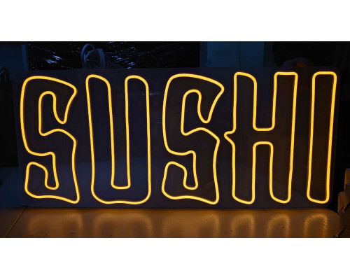 Неоновая вывеска SUSHI (800х350)