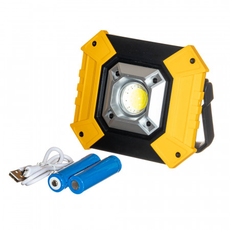 Купить Фонарь прожектор аккумуляторный промышленный 1LED+ , з USB (жёлтый)