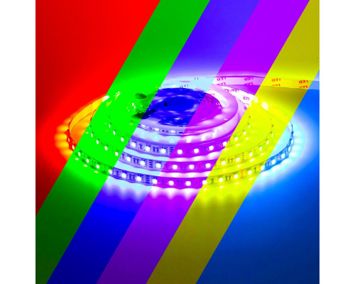 Лента светодиодная 12V rgb AVT smd5050 60LED/m IP20, 1м