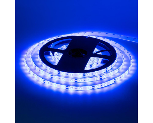Лента светодиодная синяя 12V smd2835 60LED/m IP20, 1м