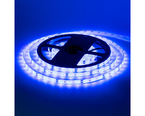 Лента светодиодная синяя 12V smd2835 60LED/m IP65, 1м