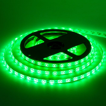 Купить Лента светодиодная зеленая 12V smd2835 60LED/m IP20, 1м