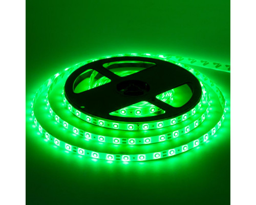 Лента светодиодная зеленая 12V smd2835 60LED/m IP20, 1м