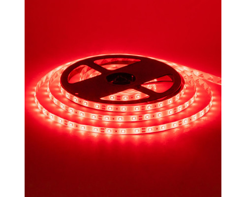 Лента светодиодная красная 12V smd2835 60LED/m IP20, 1м