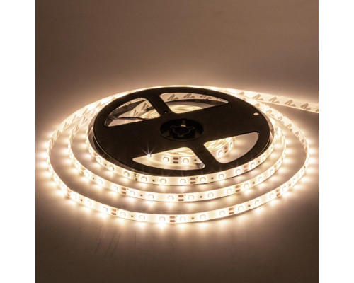 Лента светодиодная теплая белая 12V smd2835 60LED/m IP20, 1м