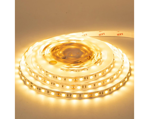 Лента светодиодная теплая белая 12V MOTOKO smd5050 60LED/m IP20, 1м