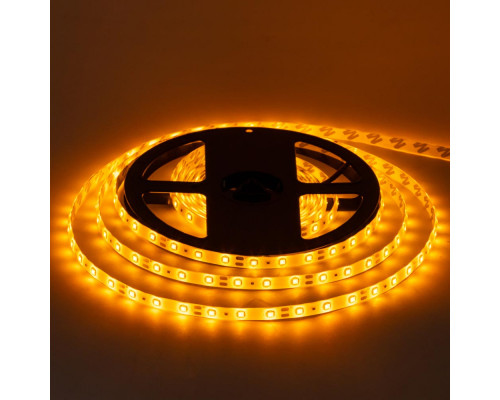 Лента светодиодная желтая 12V smd2835 60LED/m IP65, 1м