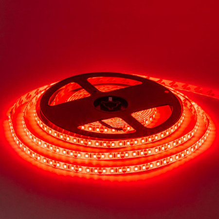 Купить Лента светодиодная красная 12V smd2835 120LED/m IP20, 1м