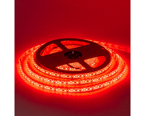 Лента светодиодная красная 12V smd2835 120LED/m IP20, 1м