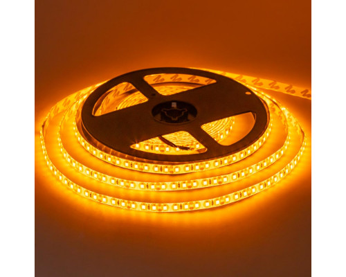 Лента светодиодная желтая 12V smd2835 120LED/m IP20, 1м