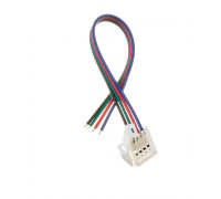 Коннектор для LED лент RGB 12V 10mm провод/зажим