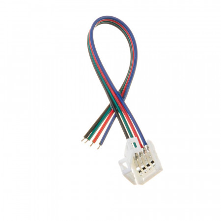Купить Коннектор для LED лент RGB 12V 10mm провод/зажим
