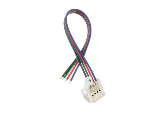 Коннектор для LED лент RGB 12V 10mm провод/зажим