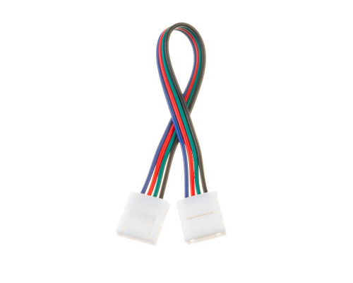 Коннектор для LED лент RGB 12V 10mm провод/2 зажима