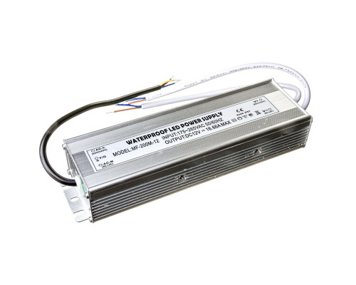 Led блок питания 12V F/16A 200Bт IP 65