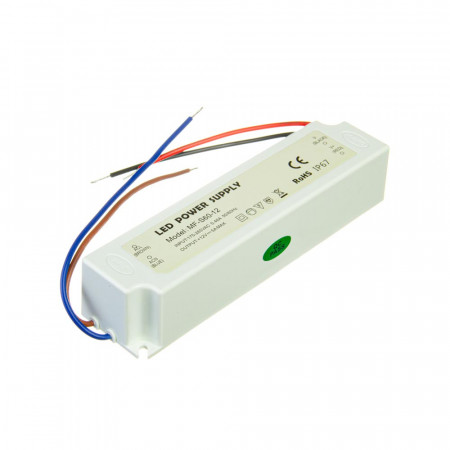 Купить Led блок питания 12V SLIM PLASTIC/5A 60Bт IP 65