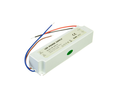 Led блок питания 12V SLIM PLASTIC/5A 60Bт IP 65