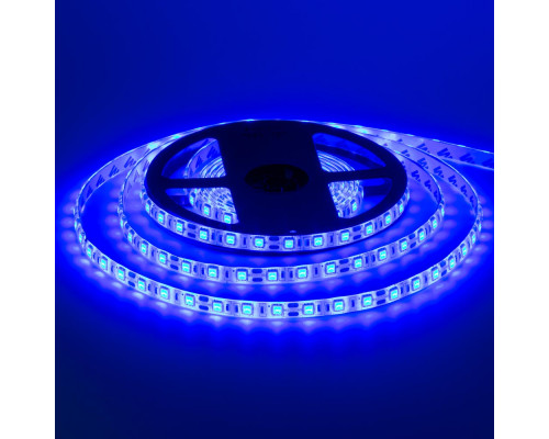 Лента светодиодная синяя 12V smd5050 60LED/m IP20, 1м
