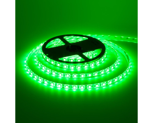 Лента светодиодная зеленая 12V smd5050 60LED/m IP20, 1м