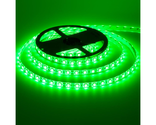Лента светодиодная зеленая 12V smd5050 60LED/m IP65, 1м