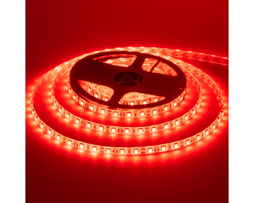 Лента светодиодная красная 12V smd5050 60LED/m IP20, 1м