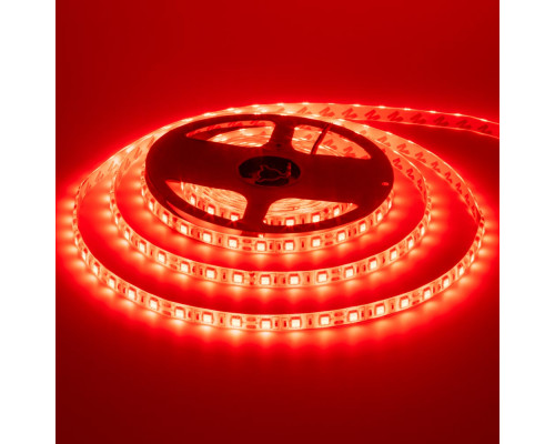 Лента светодиодная красная 12V smd5050 60LED/m IP65, 1м