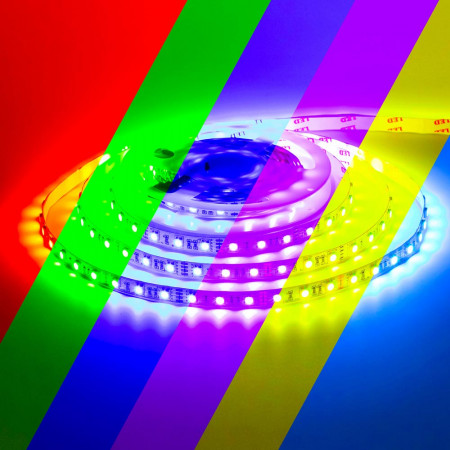 Купить Лента светодиодная rgb 12V Motoko smd5050 60LED/m IP20, 1м