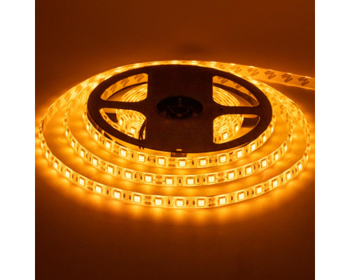 Лента светодиодная желтая 12V smd5050 60LED/m IP20, 1м