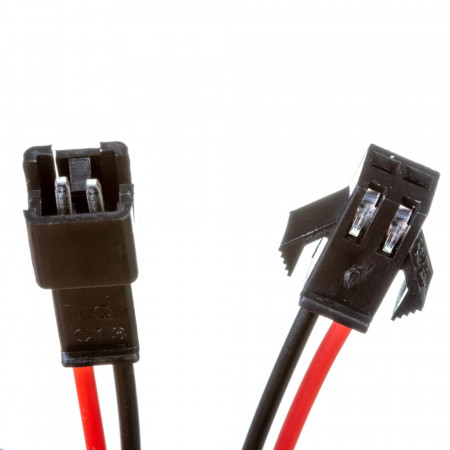 Купить Комплект коннекторов для LED лент папа+мама 12V 2pin черный с зажимом