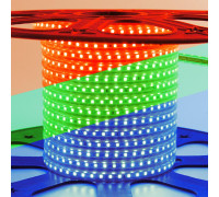 Лента светодиодная 220V rgb smd5050 10W/m 60LED/m IP65, 1м