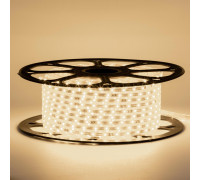 Лента светодиодная белая теплая 220V smd2835 120LED/m 12W/m IP65, 1м