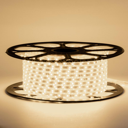 Купить Лента светодиодная белая теплая 220V smd2835 120LED/m 12W/m IP65, 1м