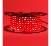 Лента светодиодная красная 220V smd2835 120LED/m 12W/m IP65, 1м