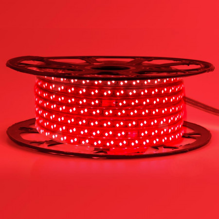 Купить Лента светодиодная красная 220V smd2835 120LED/m 12W/m IP65, 1м