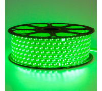 Лента светодиодная зеленая 220V smd2835 120LED/m 12W/m IP65, 1м
