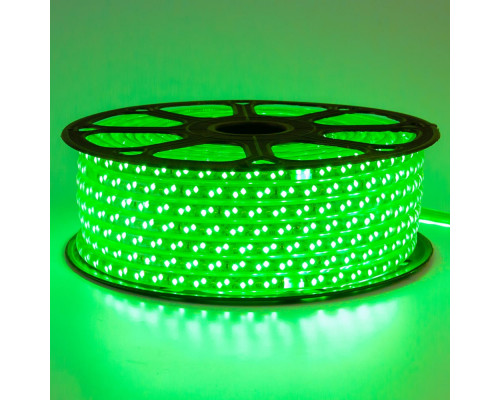 Лента светодиодная зеленая 220V smd2835 120LED/m 12W/m IP65, 1м