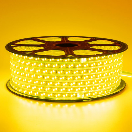 Купить Лента светодиодная желтая 220V smd2835 120LED/m 12W/m IP65, 1м