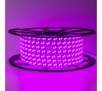 Лента светодиодная розовая 220V smd2835 120LED/m 12W/m IP65, 1м