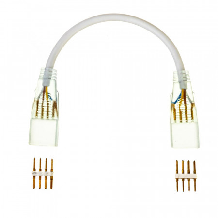Купить Конектор для светодиодного неона AVT RGB 220V smd5050 2 разъема+2 шт. 4pin с проводом