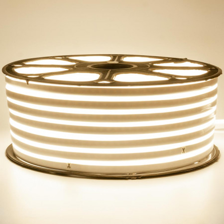Купить Неоновая светодиодная лента белая теплая 220V smd2835 120LED/m 12W/m IP65, 1м