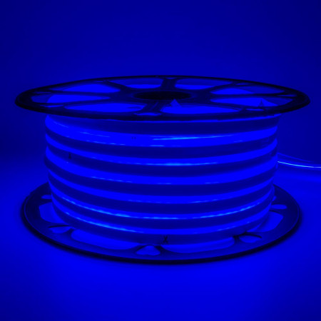 Купить Неоновая светодиодная лента синяя 220V smd2835 120LED/m 12W/m IP65, 1м