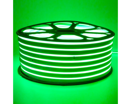 Неоновая светодиодная лента зеленая 220V smd2835 120LED/m 12W/m IP65, 1м