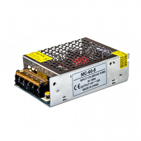 Купить Led блок питания 5V MС/12A 60Bт IP 20