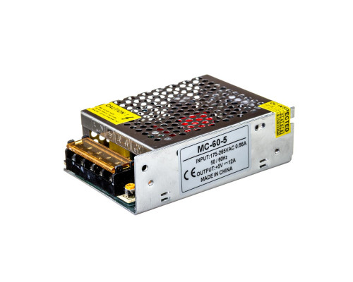 Led блок питания 5V MС/12A 60Bт IP 20