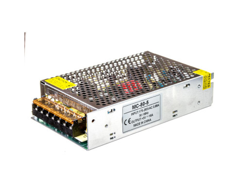 Led блок питания 5V MС/50A 80Bт IP 20