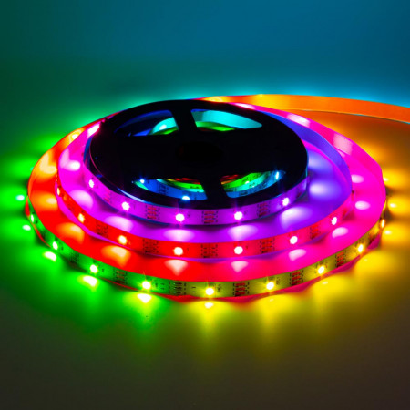 Купить Лента светодиодная адресная AVT 5V smd5050 30LED/m WS2812B IP20, 1м